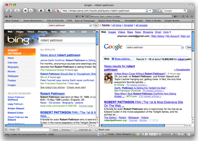 Website Bingle Gives You Side-by-Side Results From Google and Bing Searches