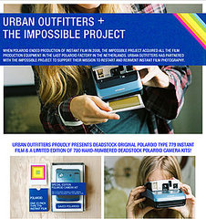 The Impossible Project to Sell Polaroid Deadstock at Urban Outfitters