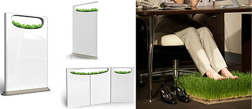 Concept Breathing Partition Brings Your Office to Life With Grass