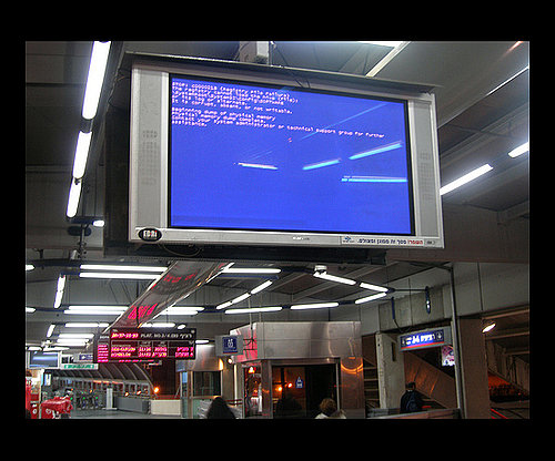 A Train Station Gets the BSOD Treatment A Train Station Gets the BSOD Treatment