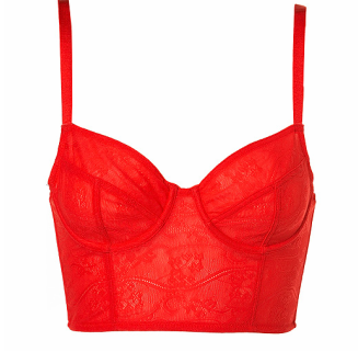 Topshop Crop Top Paisley Lace Bra 