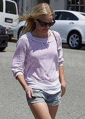Kate Bosworth Running Errands in LA in Lavender Sweatshirt and Jean Shorts Kate Bosworth Running Errands in LA in Lavender Sweatshirt and Jean Shorts