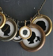 Custom Necklaces and Paintings of Family and Kid Silhouettes