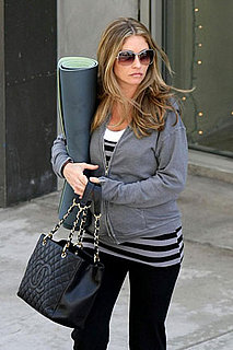 Rebecca Gayheart Doing Prenatal Yoga