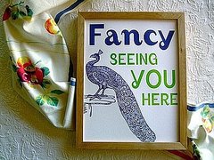 Nice and New: Letterpress Peacock Poster Nice and New: Letterpress Peacock Poster