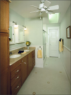 After:  Master Bathroom (formerly attic)