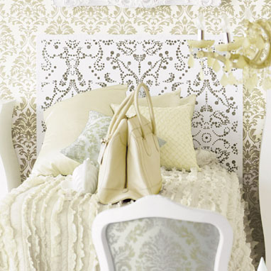 Show off your ladylike tastes with the Lace Pattern Headboard ($299-499).
Show off your ladylike tastes with the Lace Pattern Headboard ($299-499).