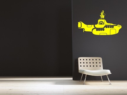 Go for bright and poppy imagery with the Yellow Submarine Wall Decal ($24.99). Go for bright and poppy imagery with the Yellow Submarine Wall Decal ($24.99).