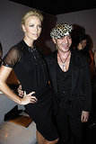 Charlize Theron with John Galliano at the Dior show