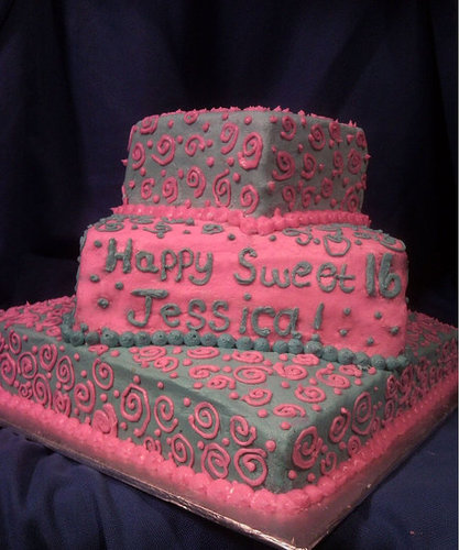 Sweet 16 Swirl Cake