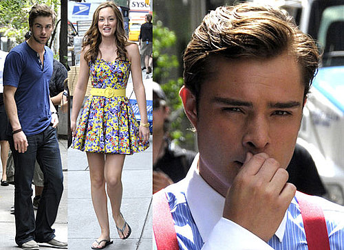 Photos Of Ed Westwick, Leighton Meester, Chace Crawford Filming The Third Series Of Gossip Girl In New York City