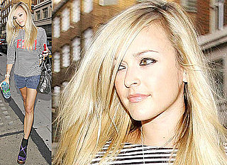 Photos Of Fearne Cotton Outside Radio One In Stripy Top And Short Shorts