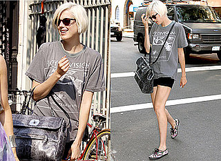 Photos of Agyness Deyn in New York, Copy Her Style, Band T-shirt