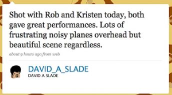 Eclipse Director, David Slade, Reports on Rob & Kristen Scene !
