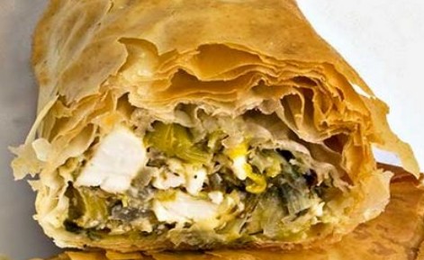 Leek, Potato and Olive Pie
