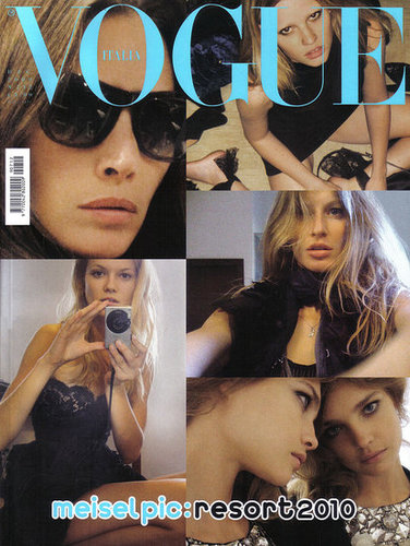 Full Look: Steven Meisel Spoofs Twitter for Vogue Italia December 2009 with "Meiselpic" Full Look: Steven Meisel Spoofs Twitter for Vogue Italia December 2009 with "Meiselpic"