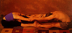 Partner Yoga Pose: Double Sandwich Partner Yoga Pose: Double Sandwich