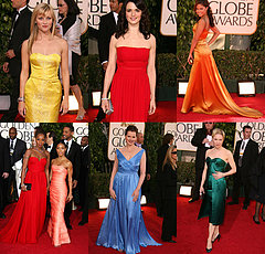 The Golden Globes Red Carpet: Vivid Hues The Golden Globes Red Carpet: Vivid Hues