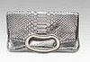The Look For Less: Jalda Metallic Python Bean Clutch 