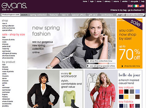 Fab Body Guide: Evans.co.uk 