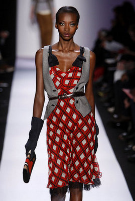 A Checkerboard Chick at Dian von Furstenberg