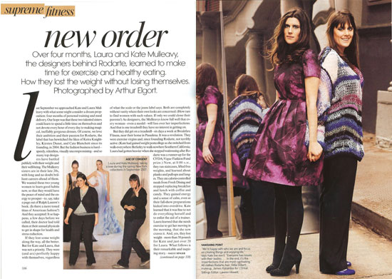 Laura and Kate Mulleavy of Rodarte in Vogue April 2008
