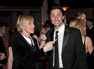 Zach Braff and Ellen DeGeneres at the Art of Elysium gala on January 12 in LA