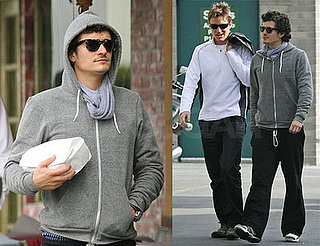 Orlando Bloom Relaxes in His Dark House