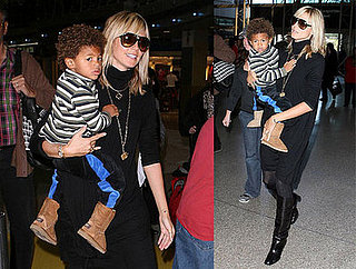 Heidi Klum and Henry Klum at LAX