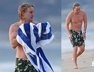 Owen Wilson Goes for a Swim in Malibu
