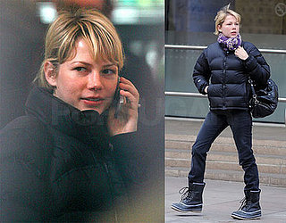 Michelle Williams on Set for Mammoth