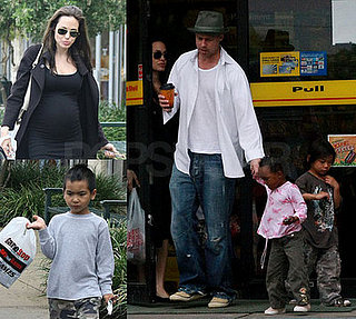 Images of the Jolie-Pitts in Houston