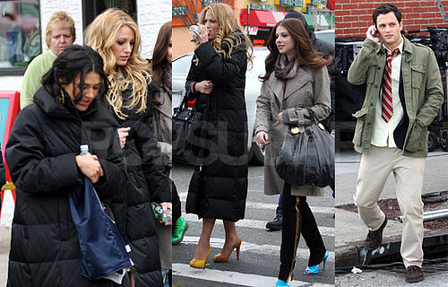 Michelle Trachtenberg on the Set of Gossip Girl