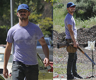 Shia Labeouf Goes to the Gun Range