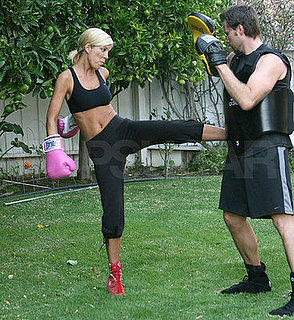 Tori Spelling Kickboxes with Husband Dean McDermott