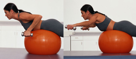 Shoulder Exercises on an Exercise Ball