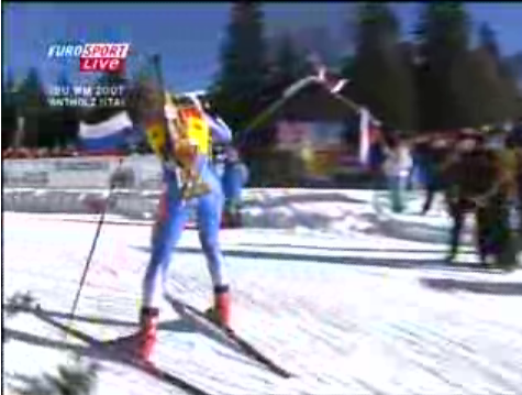 Biathlons Combine Cross-Country Skiing and Riflery