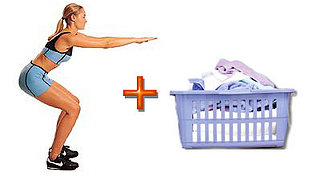 Multitasking Move: Laundry Squats