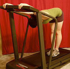 Treadmill Stretch: Upper Back and Shoulders Treadmill Stretch: Upper Back and Shoulders