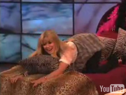 Carmen Electra's Bedroom Striptease Workout on Ellen