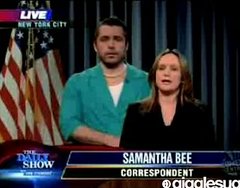 Jon Stewart and Samantha Bee Eliot Spitzer Skit