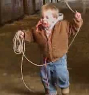 Baby Cowboy Can Rope a Calf