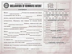 Declaration of Romantic Intent Declaration of Romantic Intent