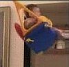 Baby Swings and Laughs While Dad Fakes Falling