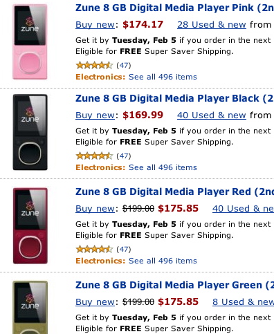 How Low Can the 8GB Zune Go? 