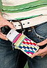 Free People's Embroidered Checkerboard Touch/iPhone Holder