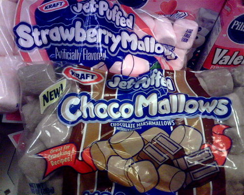 Chocolate and Strawberry Flavored Marshmallows