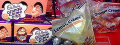 Orange Cadbury Creme Eggs and Lemon and Orange Hershey Kisses Orange Cadbury Creme Eggs and Lemon and Orange Hershey Kisses