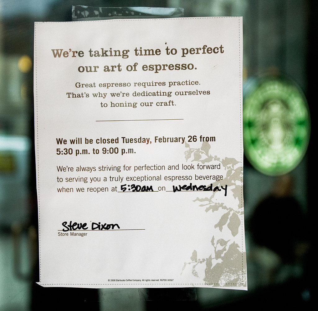 Starbucks Retrains Its Employees and Promises New Standards Starbucks Retrains Its Employees and Promises New Standards