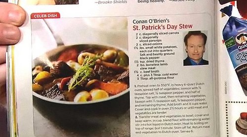Unfortunately for Good Housekeeping, Conan Doesn't Have an Irish Stew Recipe